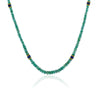 Emerald and Kyanite Necklace with blue emeralds 