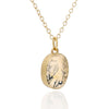 Dendritic quartz oval pendant side angle