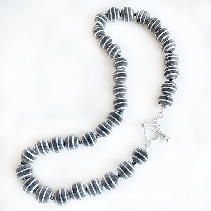 Buffalo Horn and Hematite Necklace
