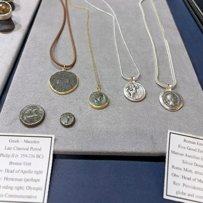 Gold Constantine Coin Pendant