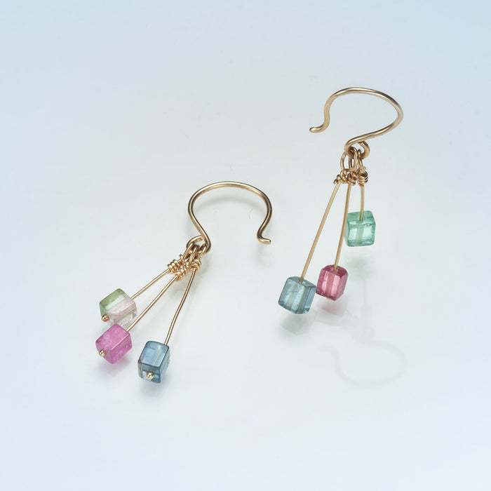 Twinkle Earrings with Tourmalines