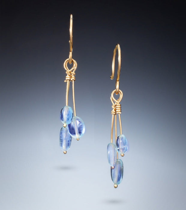 18kt Gold Aquamarine Twinkle Earring