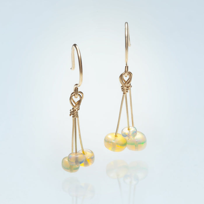 Twinkle Earrings with Opals