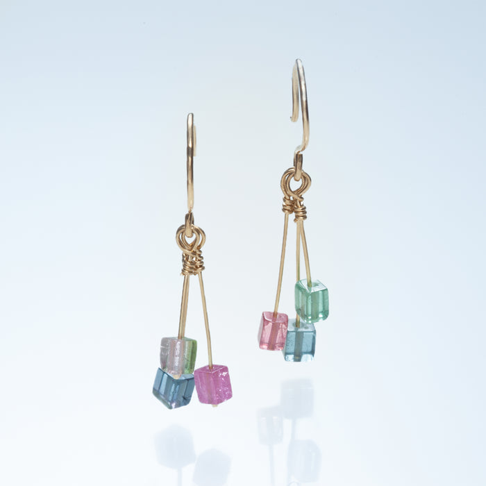 Twinkle Earrings with Tourmalines