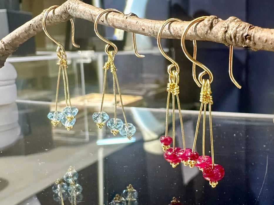 Twinkle Earrings with Tourmalines