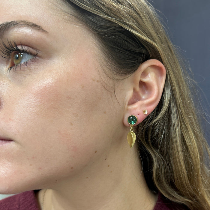 Green Tourmaline Seed Earrings on Taylor