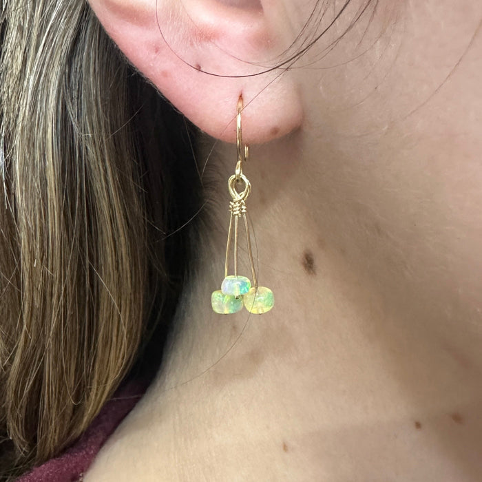 Opal Twinkle Earrings on Taylor