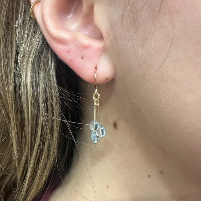 Aqua Twinkle Earrings on Taylor
