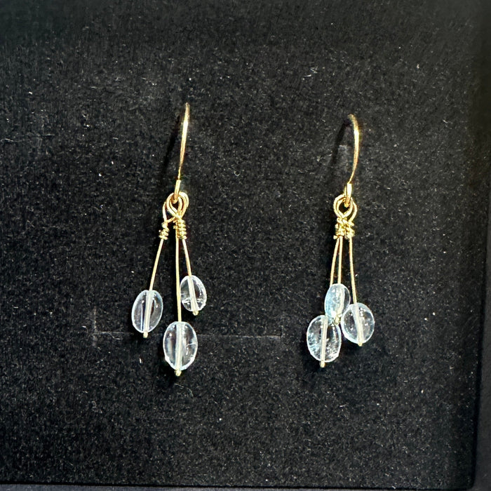 Aqua Twinkle Earrings in box