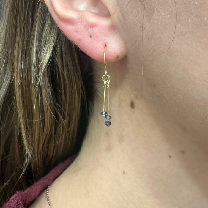 Twinkle Earrings with Ceylon Sapphires