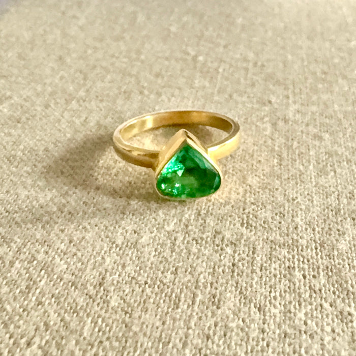 Emerald Hjerte Ring