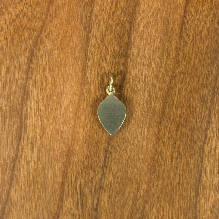Yellow Sapphire Leaf Charm