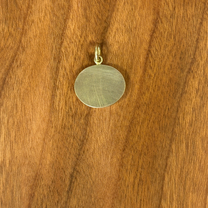 18k Gold Dendritic Agate Charm