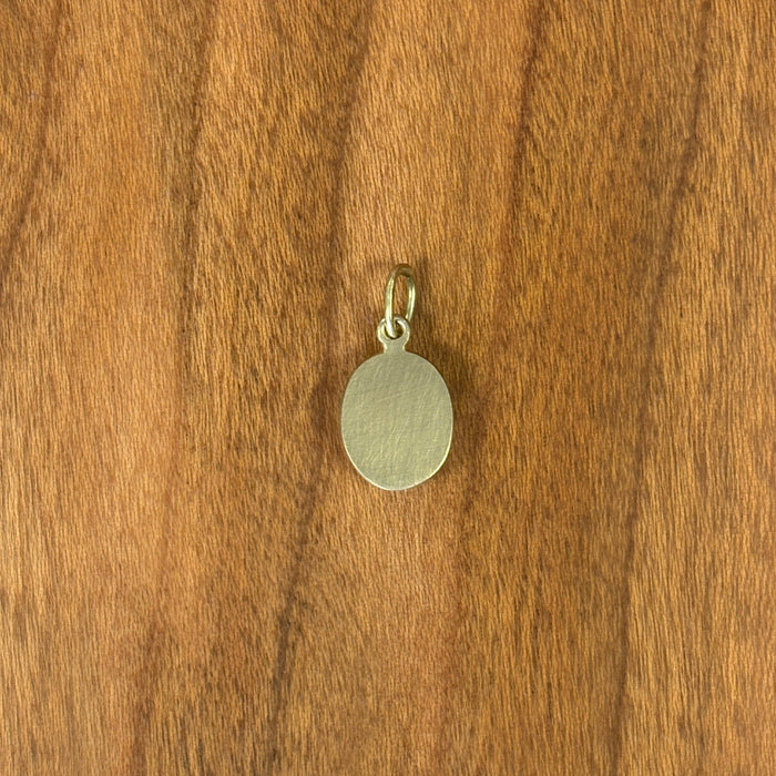 22k Gold and Brown Glass Soldier Cameo Charm