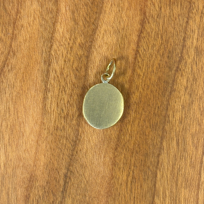 22k Venetian Intaglio Glass Charm - Blue
