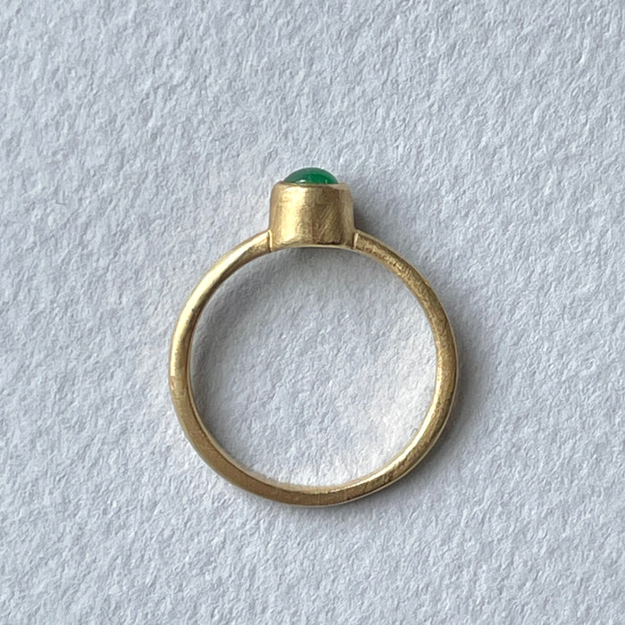 18k Gold Pinky Ring with Emerald