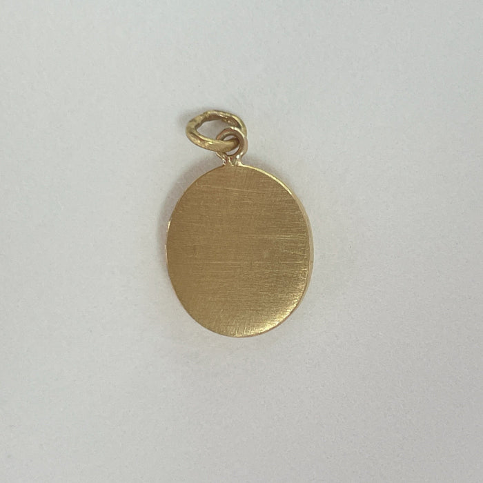 22k Venetian Intaglio Glass Charm - Blue