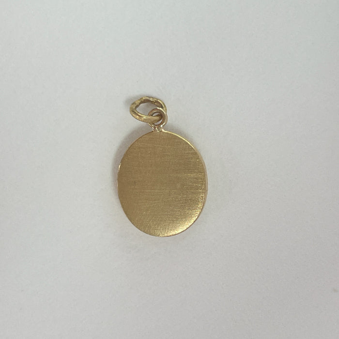 22k Venetian Intaglio Glass Fly Charm - Yellow