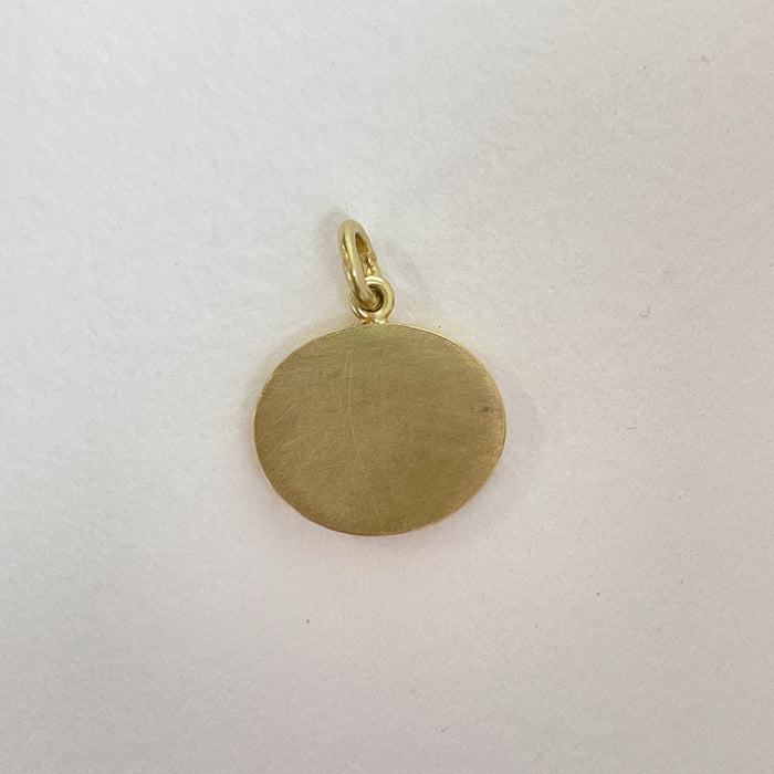 18k Gold Dendritic Agate Charm