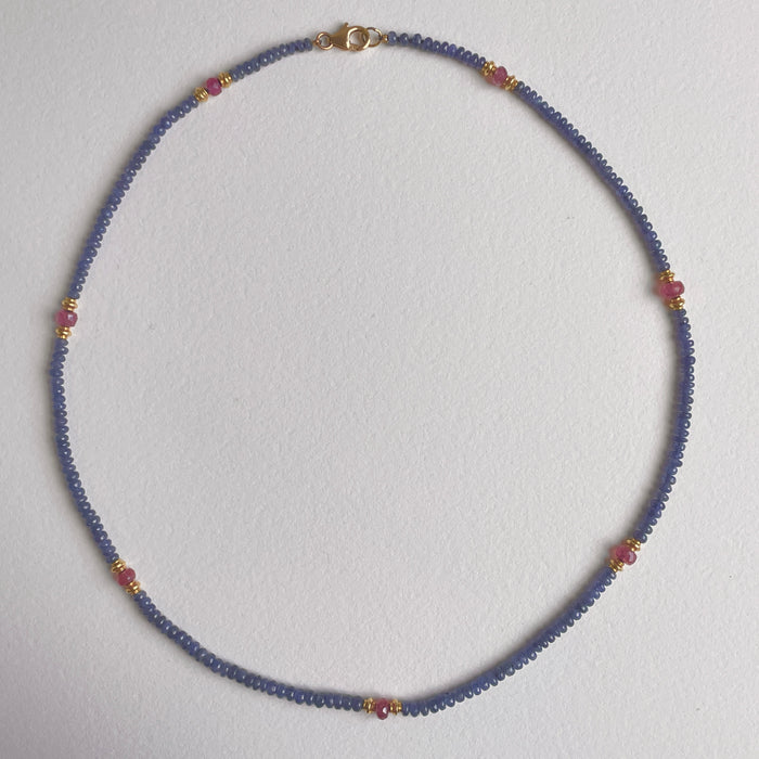 Soren Necklace with Sapphire and Ruby