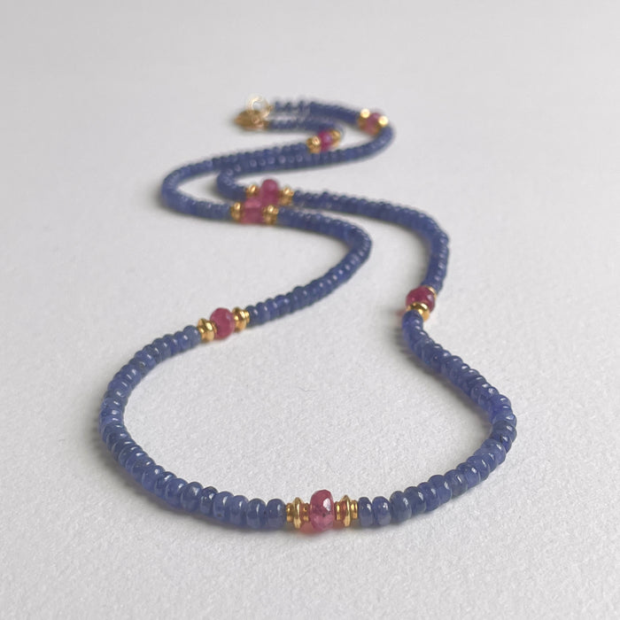 Soren Necklace with Sapphire and Ruby