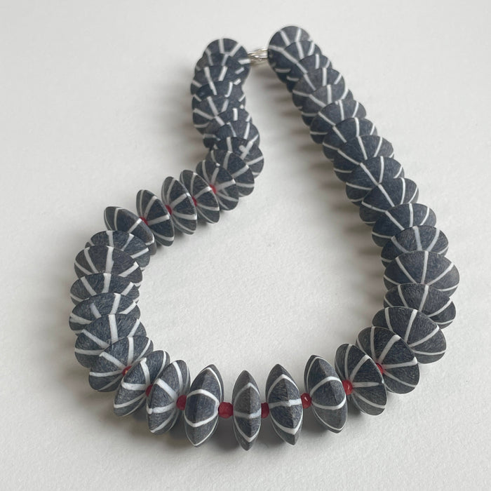 Buffalo Horn and Italian Red Coral Necklace