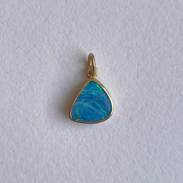 18k Gold Australian Opal Charm