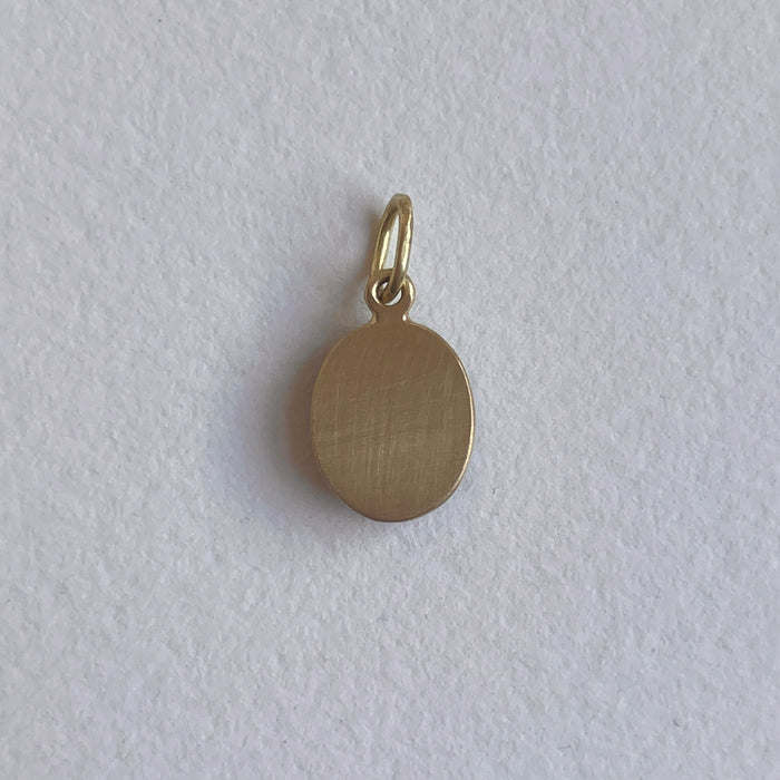 22k Gold and Brown Glass Soldier Cameo Charm
