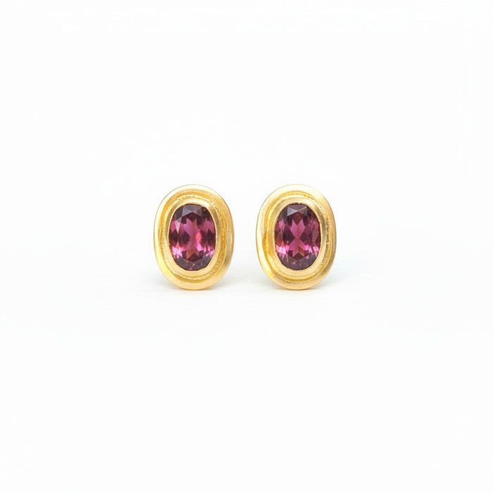 Purple Tourmaline Studs