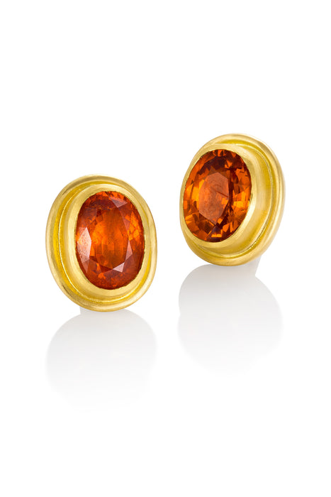 Spessartite Garnet Studs