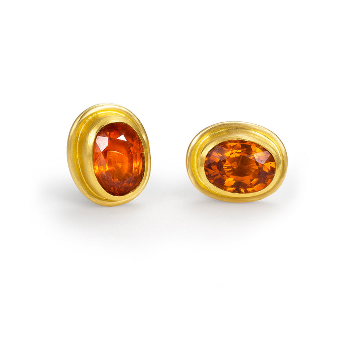 Spessartite Garnet Studs