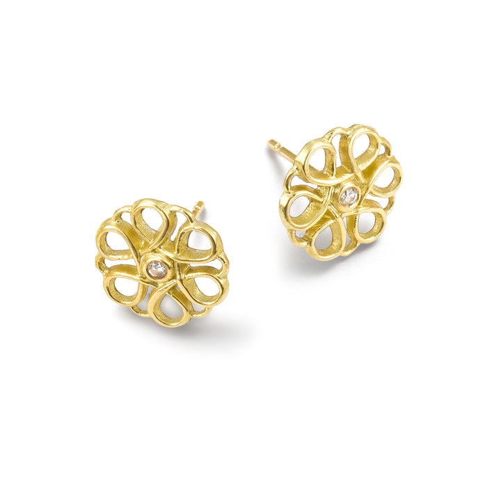 Six-Petal Flower Post Earring