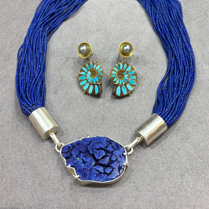 Lapis and Azurite Flow Necklace