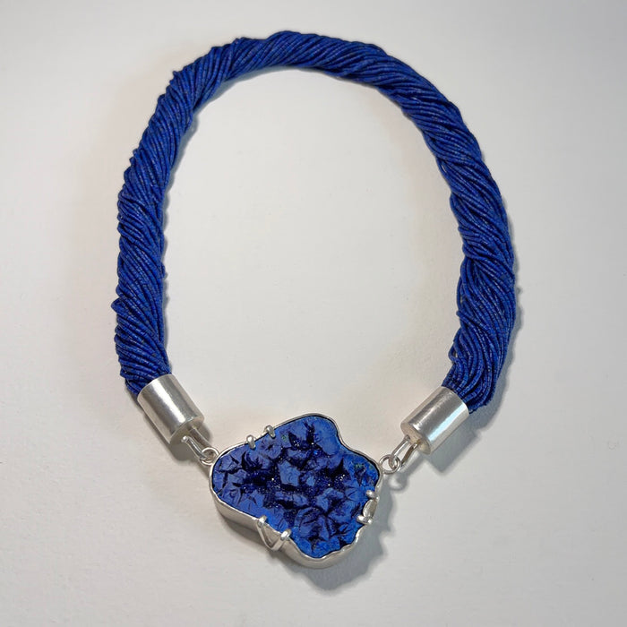 Large Lapis Lazuli and Azurite Flow Necklace