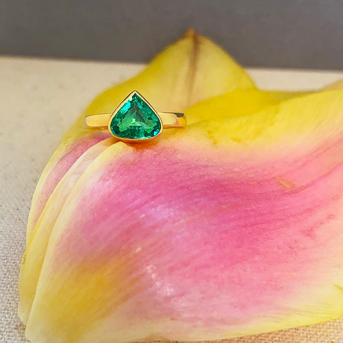 Emerald Hjerte Ring
