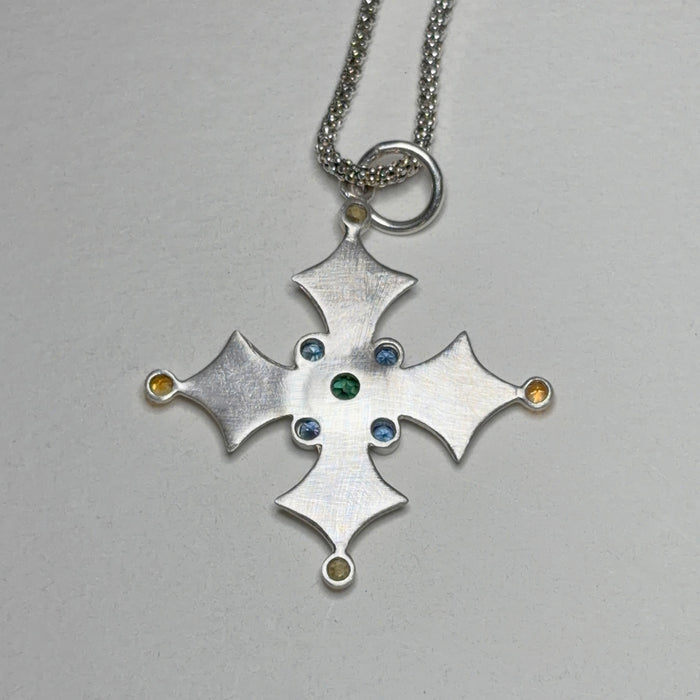 Sterling Silver Square Cross Pendant