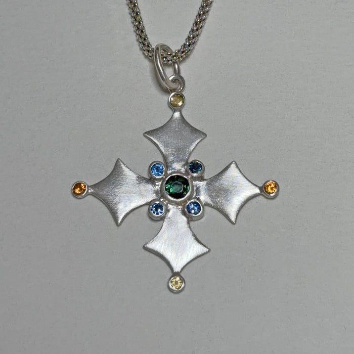 Sterling Silver Square Cross Pendant