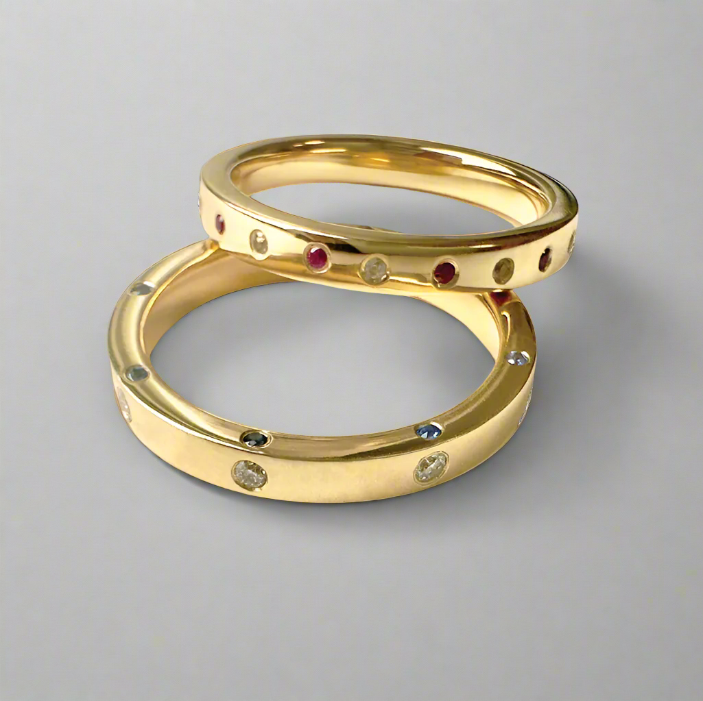 Bond Rings with Gray background